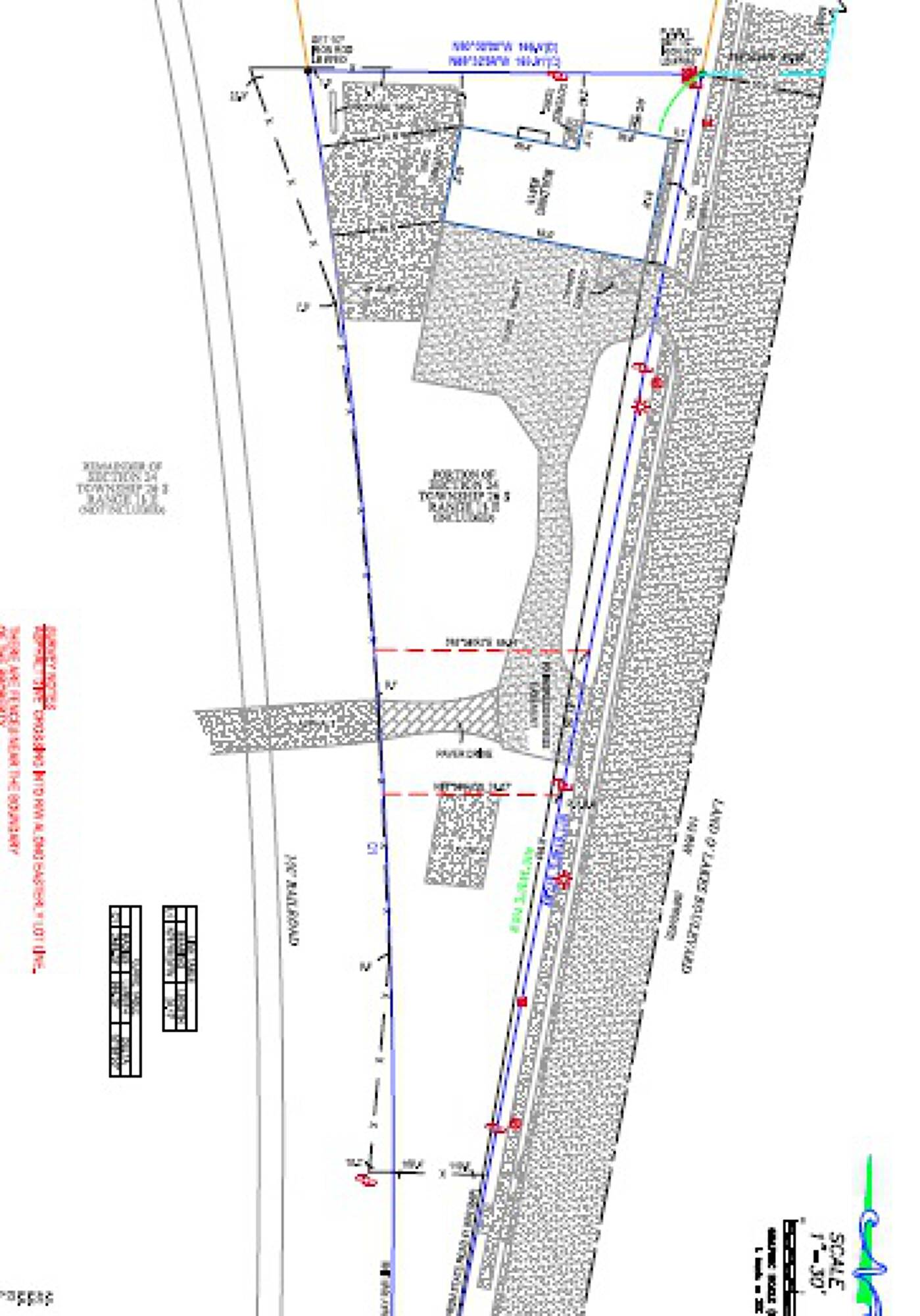 The official survey map for the property, outlining the precise boundaries, dimensions, and easements for the 1.09-acre mixed-use lot.