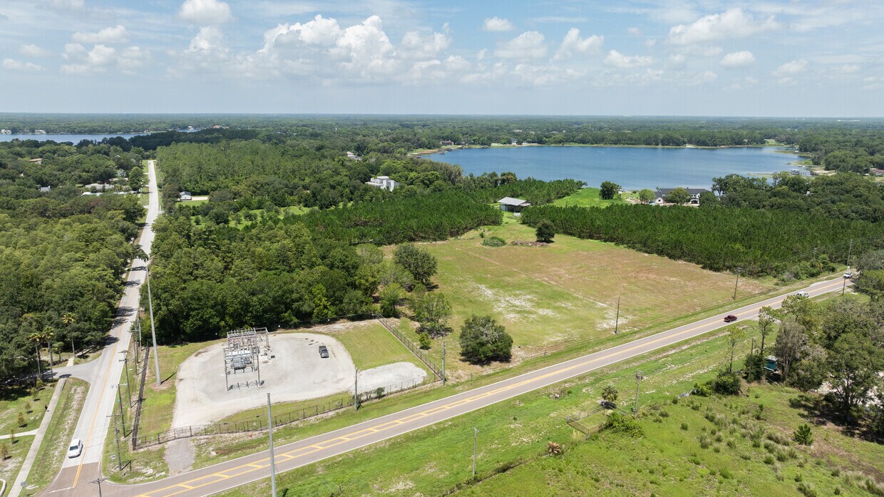 Elevated View Towards Keystone Lake High aerial view from above the property, looking out towards the beautiful Keystone Lake in the distance.