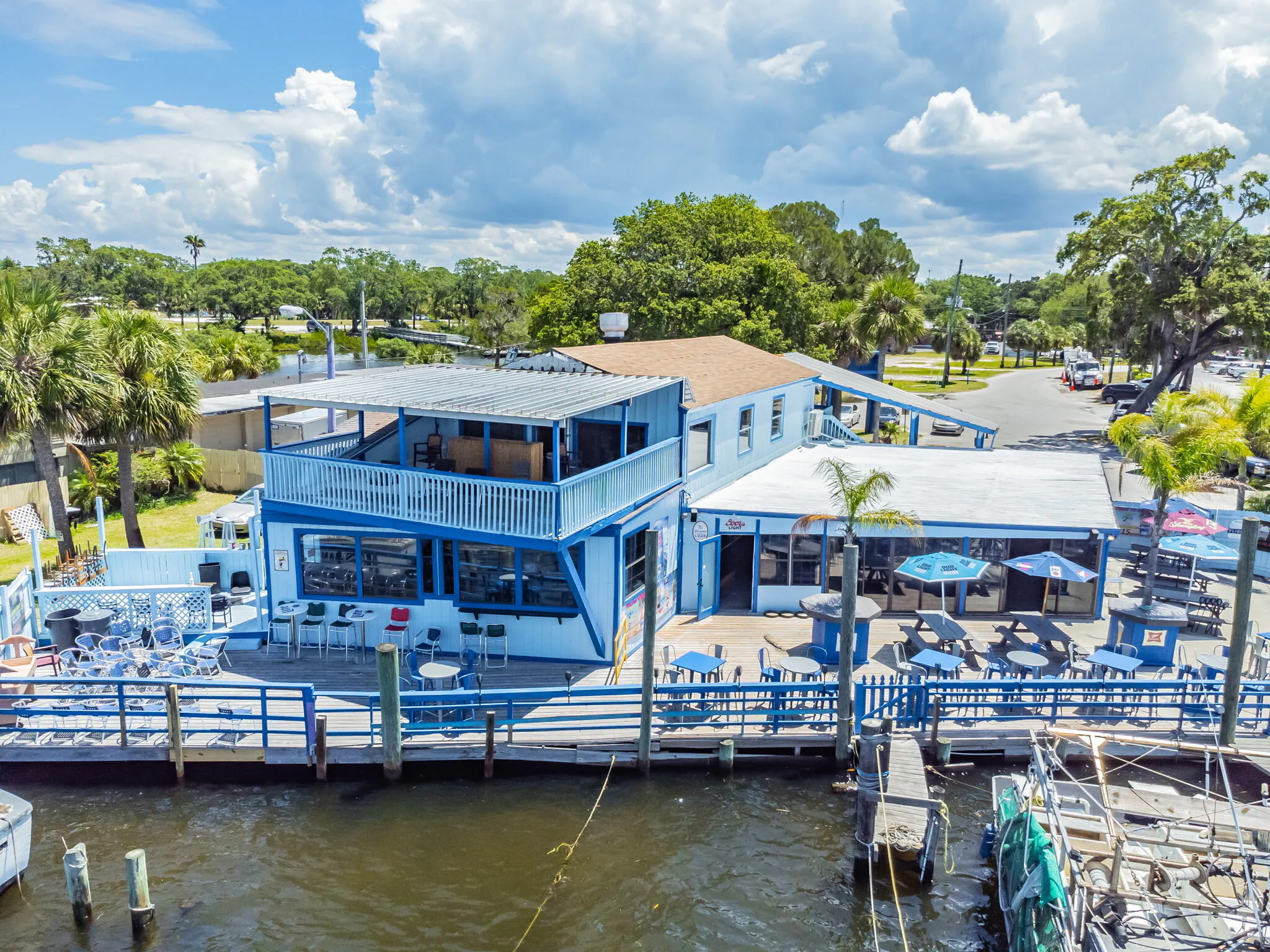 Waterfront Restaurant & Marina View - 7,000 SF Key West style restaurant with commercial marina